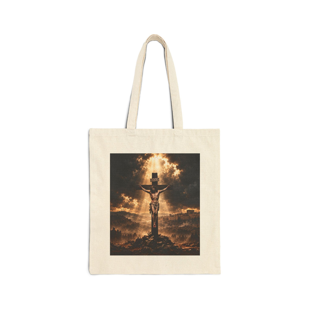 Crucifixion Sunset Tote Bag