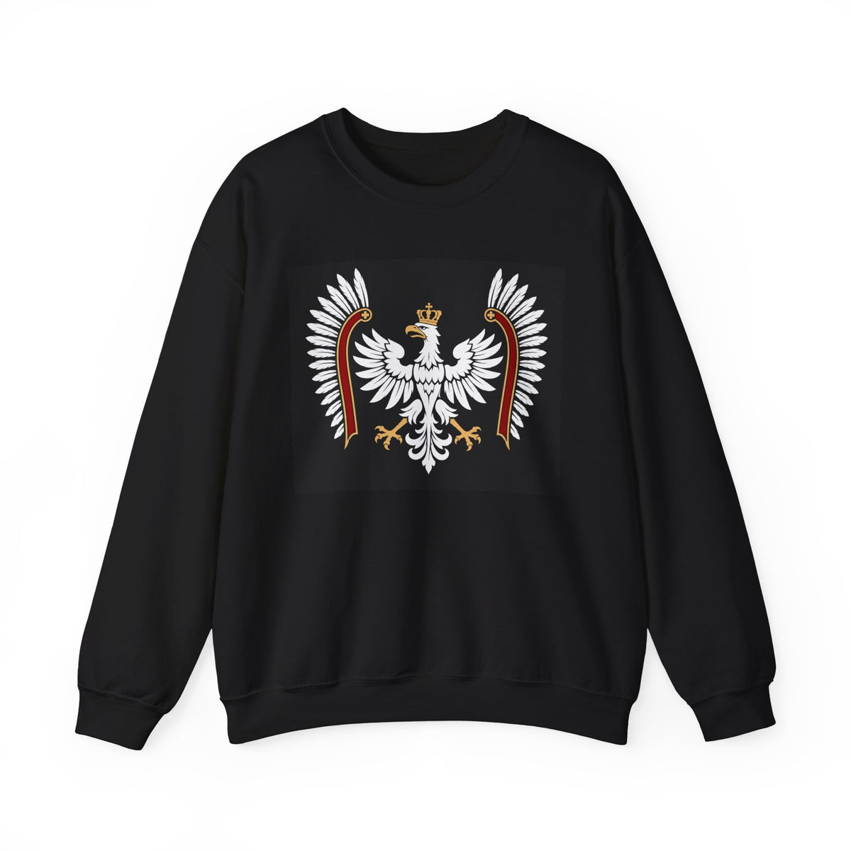 Polish White Eagle Crewneck Sweatshirt — Crowned Polska Emblem