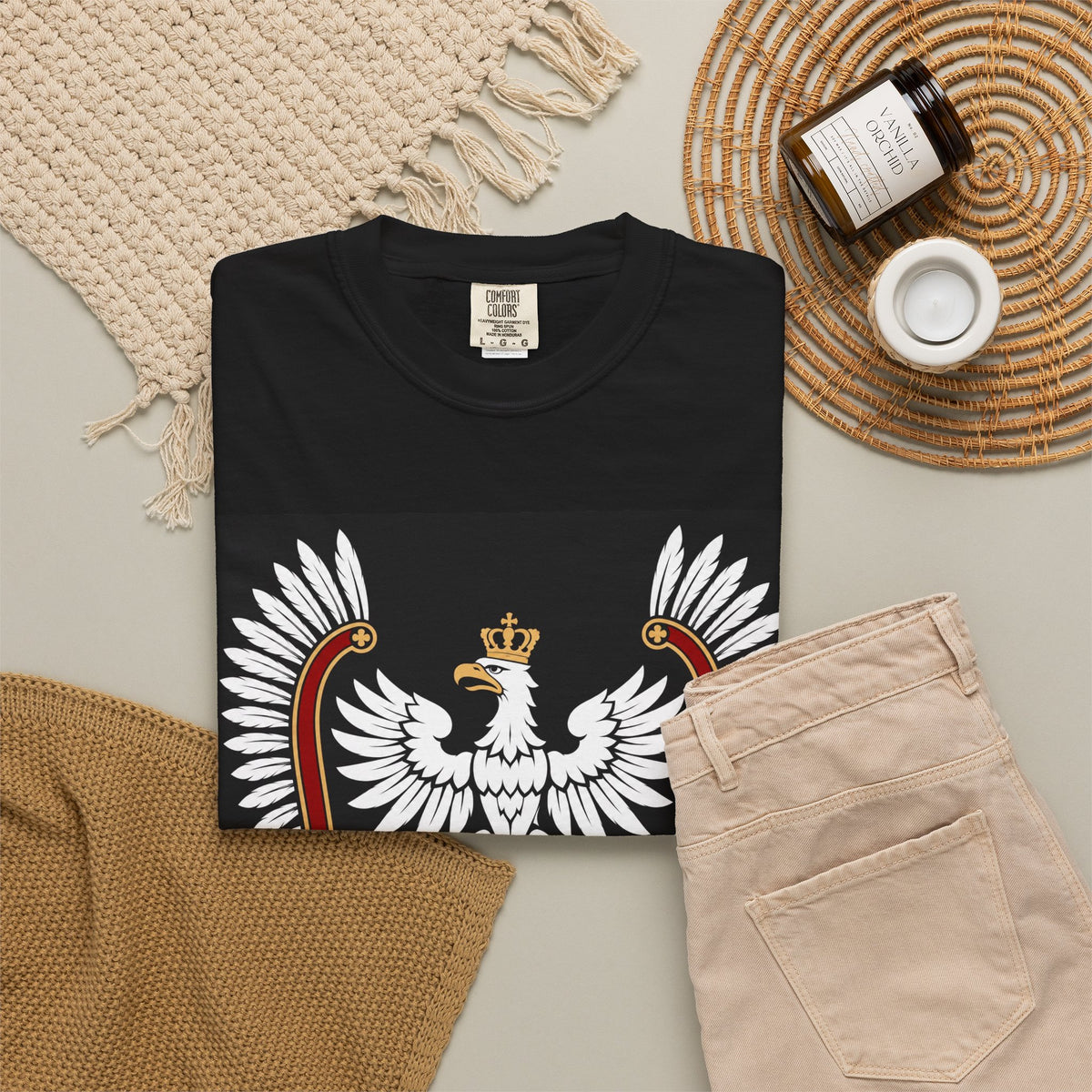 Polish White Eagle T-Shirt – Crowned Polska Coat of Arms Tee