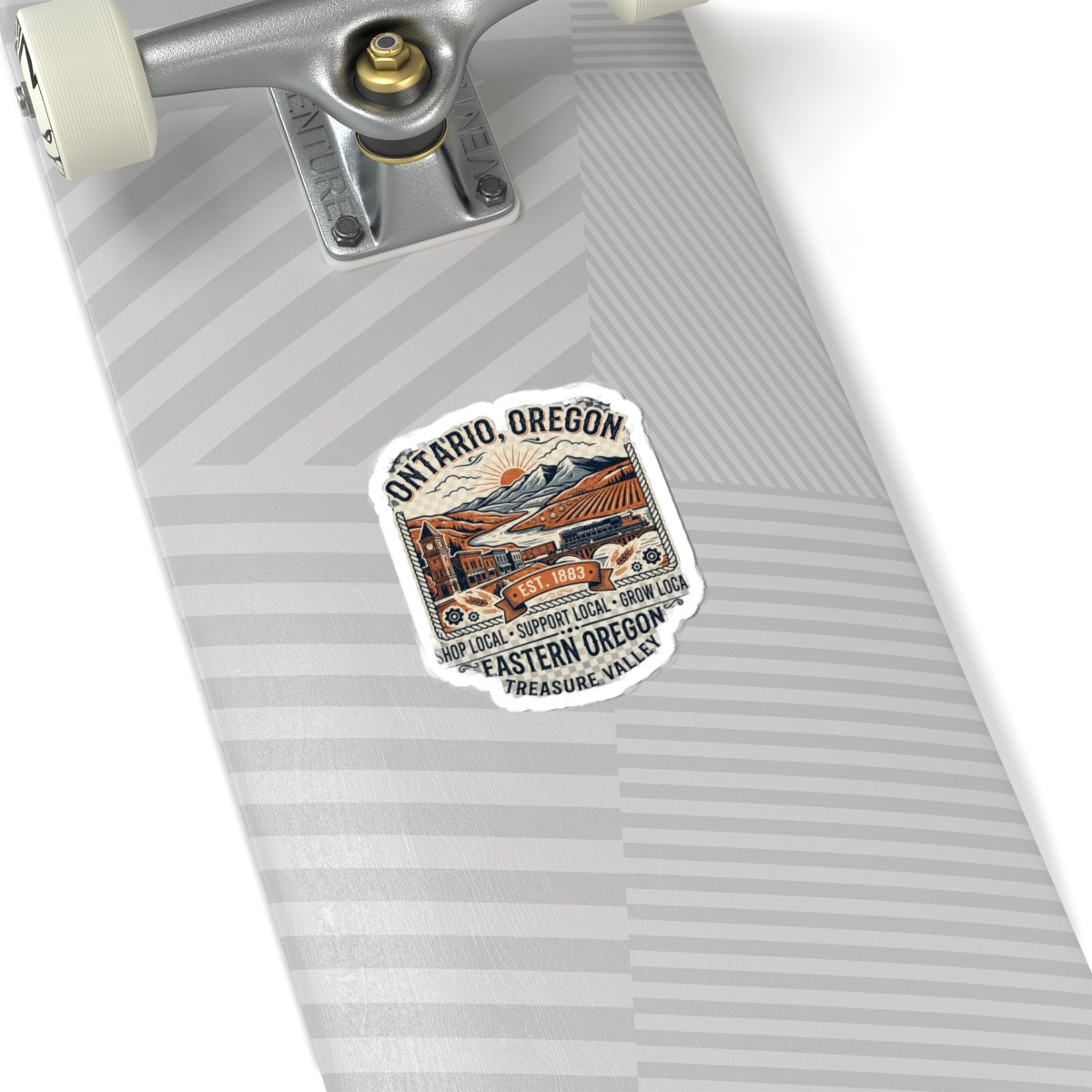 Ontario, Oregon Kiss-Cut Sticker — Eastern Oregon Treasure Valley Vintage Travel Decal