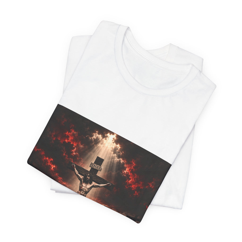 Crucifixion Scene T‑Shirt — Dramatic Jesus Cross Graphic Tee