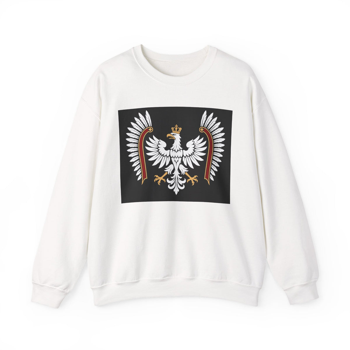 Polish White Eagle Crewneck Sweatshirt — Crowned Polska Emblem