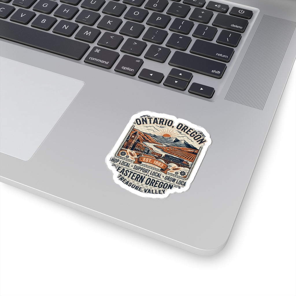 Ontario, Oregon Kiss-Cut Sticker — Eastern Oregon Treasure Valley Vintage Travel Decal