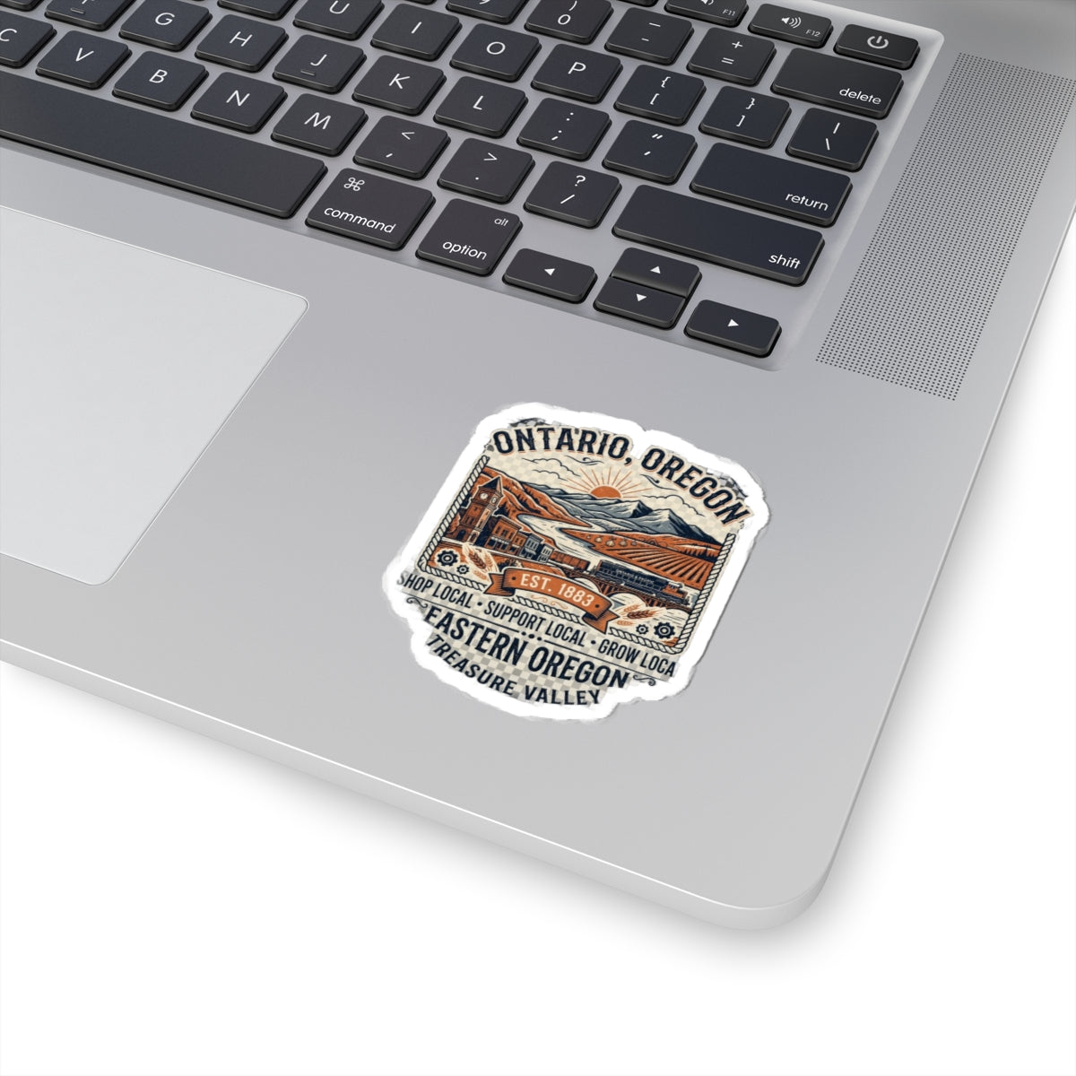 Ontario, Oregon Kiss-Cut Sticker — Eastern Oregon Treasure Valley Vintage Travel Decal