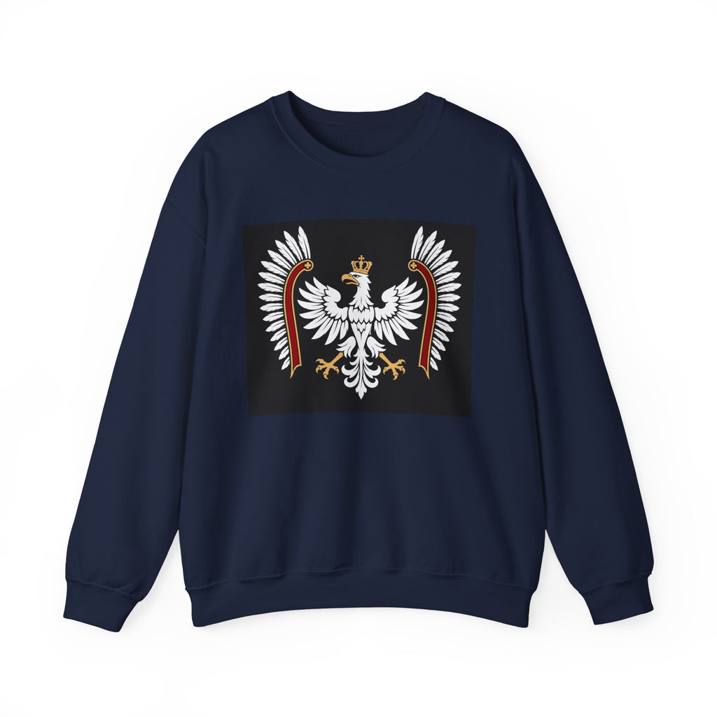 Polish White Eagle Crewneck Sweatshirt — Crowned Polska Emblem
