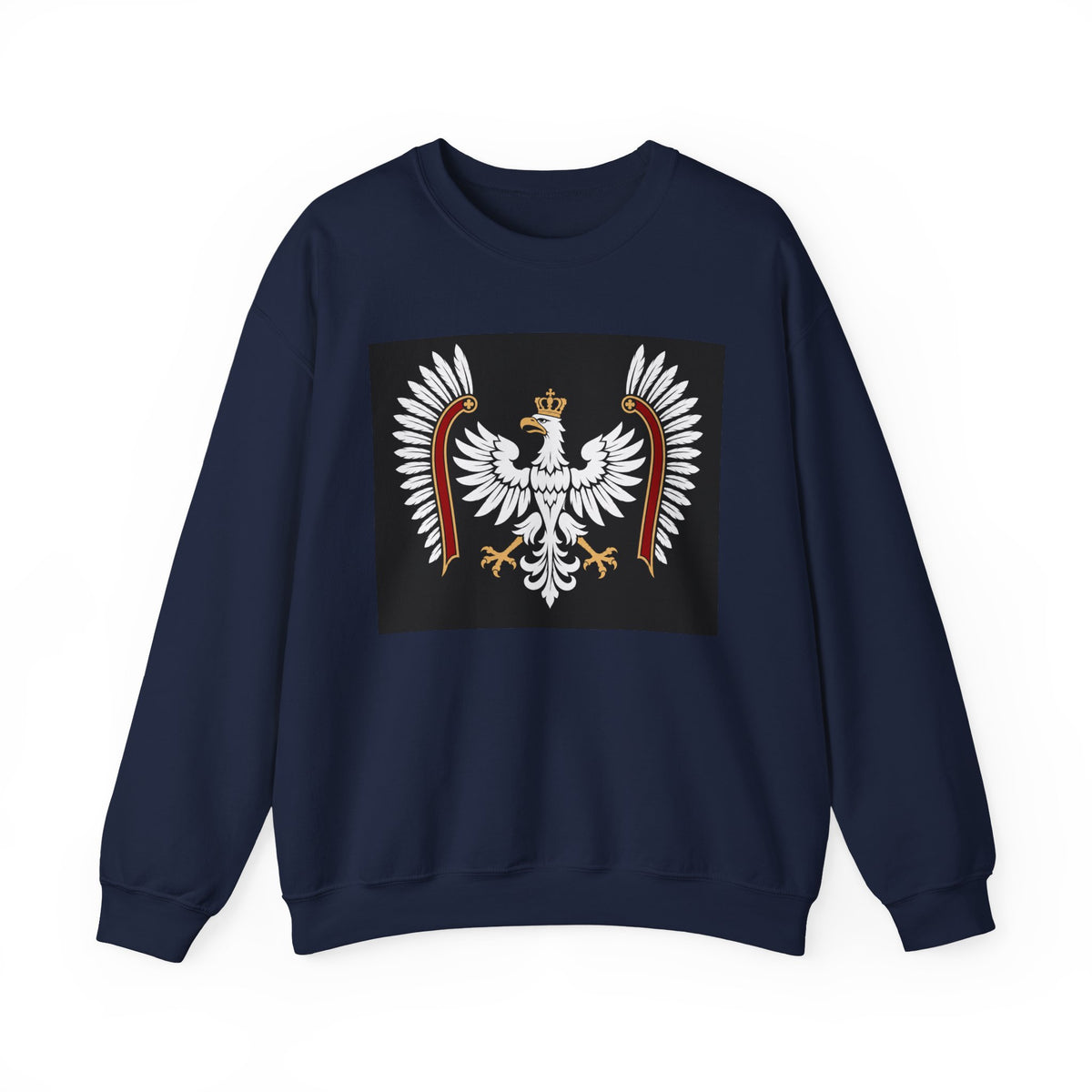 Polish White Eagle Crewneck Sweatshirt — Crowned Polska Emblem