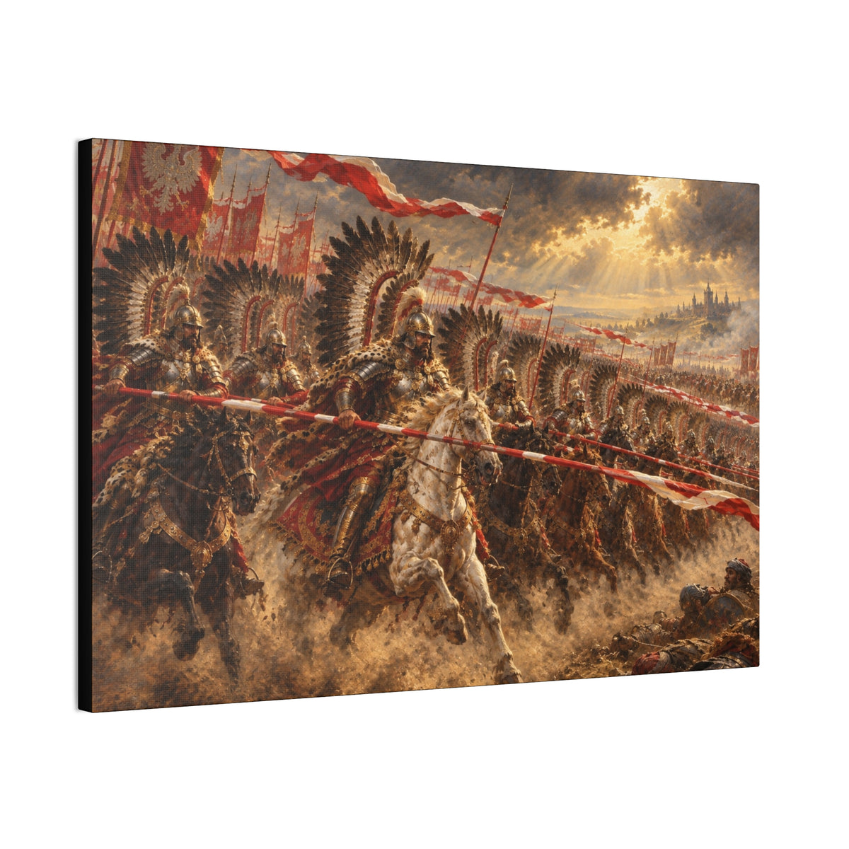 Polish Winged Hussars Battle Canvas