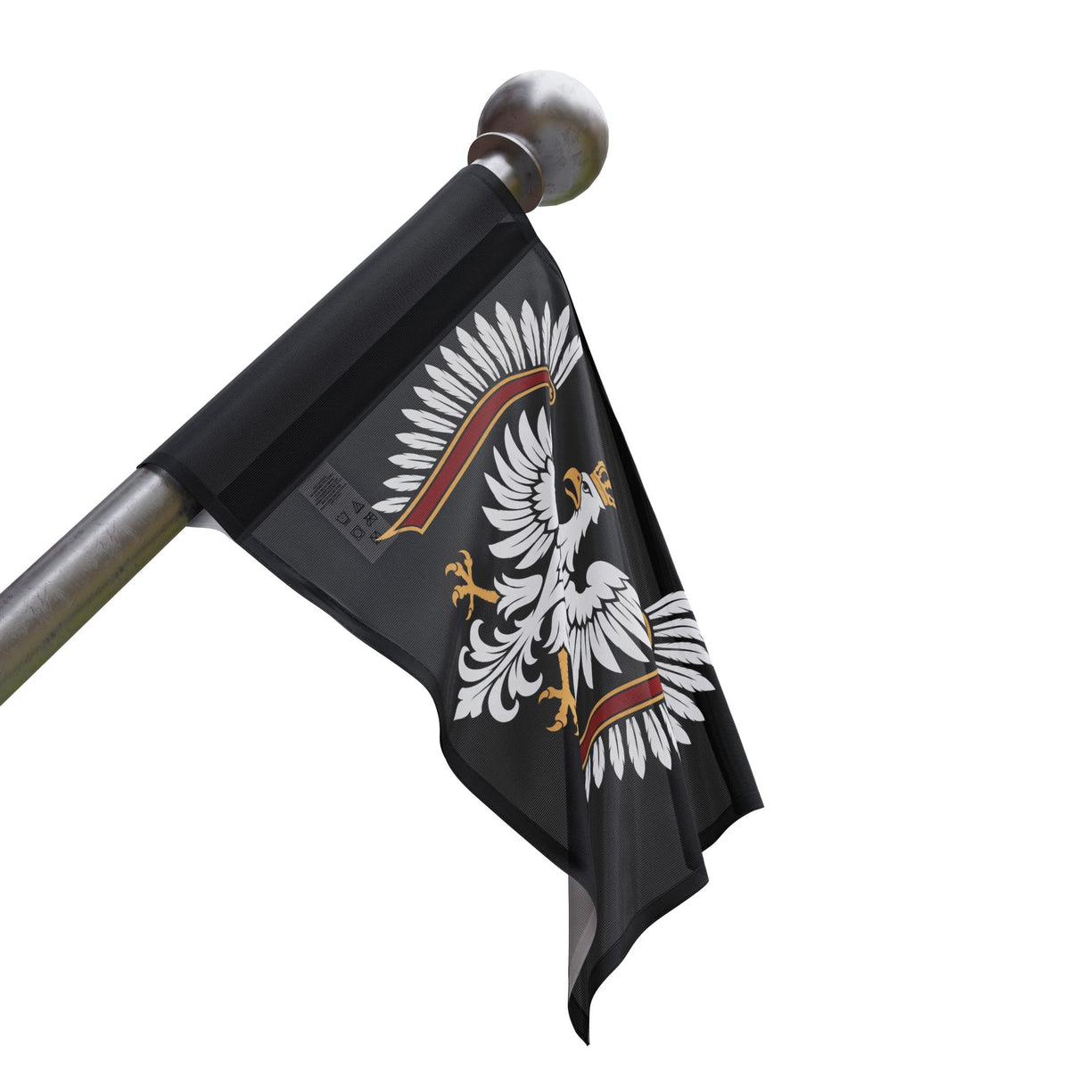 Polish White Eagle Flag — Crowned Heraldic Banner (Patriotic Polish Flag)