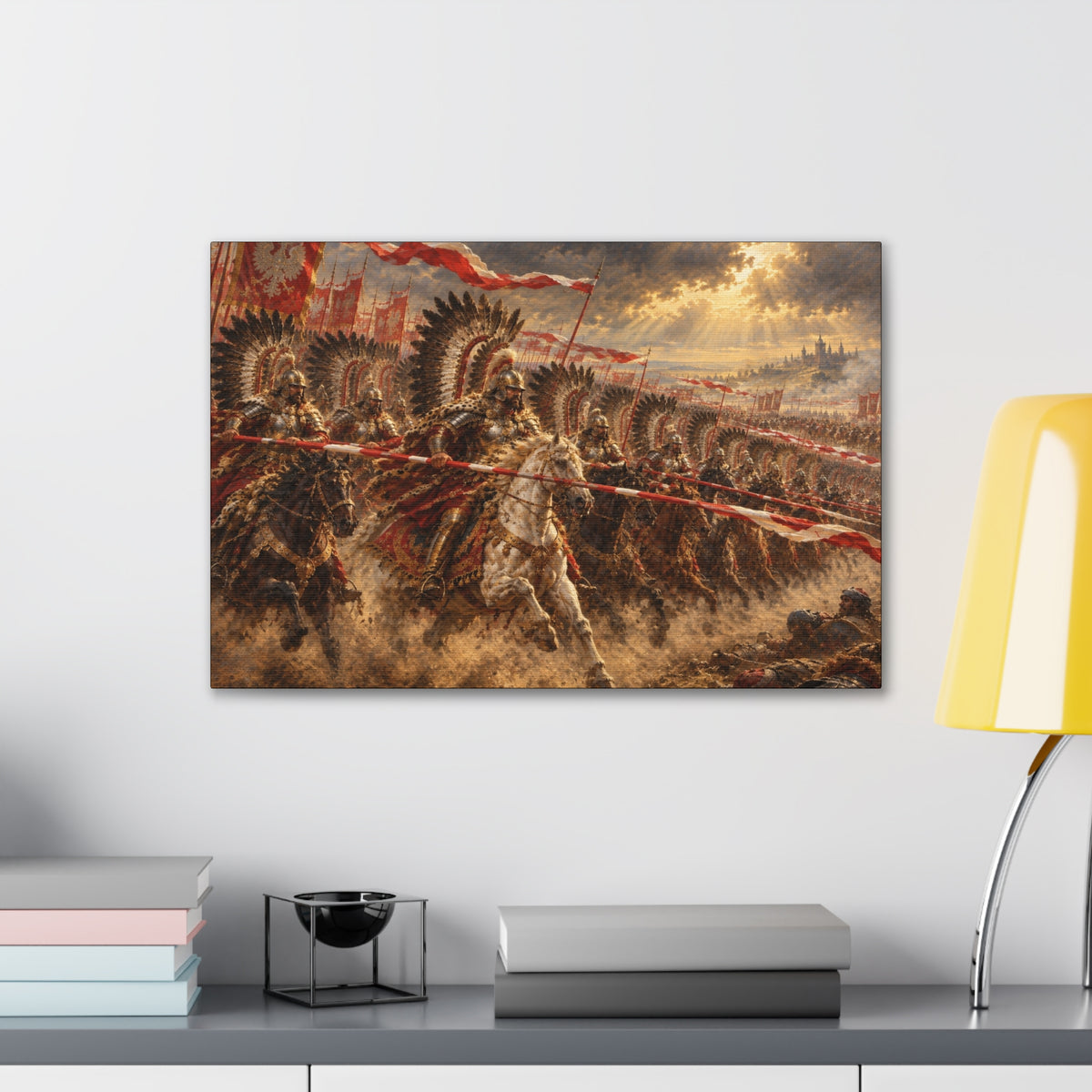 Polish Winged Hussars Battle Canvas