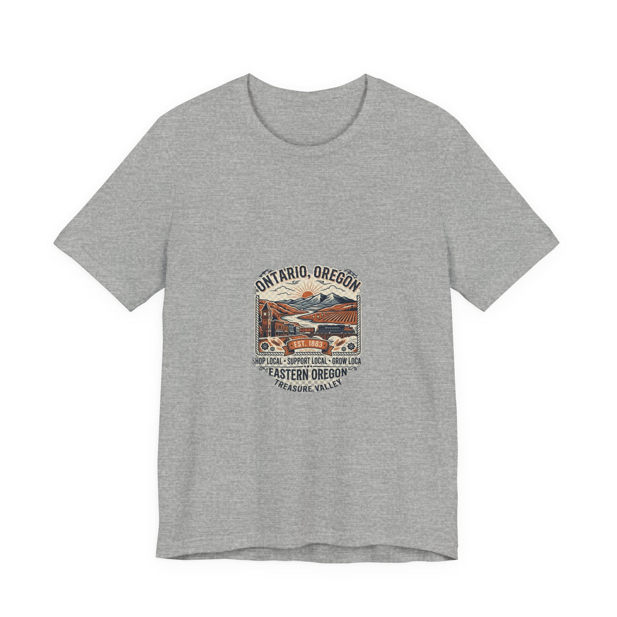 Ontario Oregon Vintage Travel Tee - Eastern Oregon Scenic Graphic T-Shirt