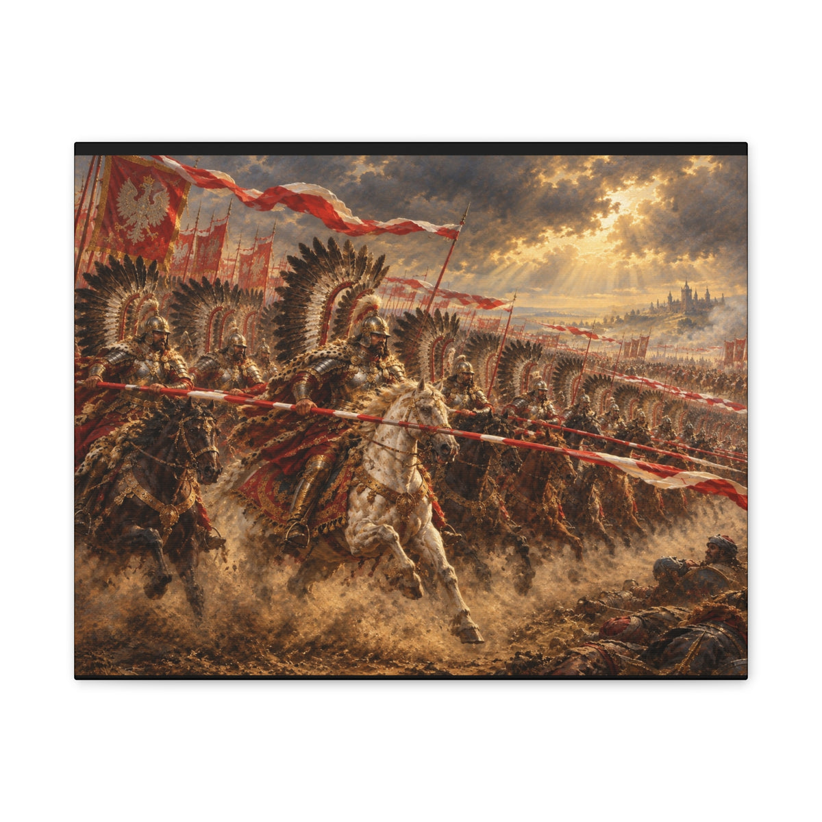 Polish Winged Hussars Battle Canvas