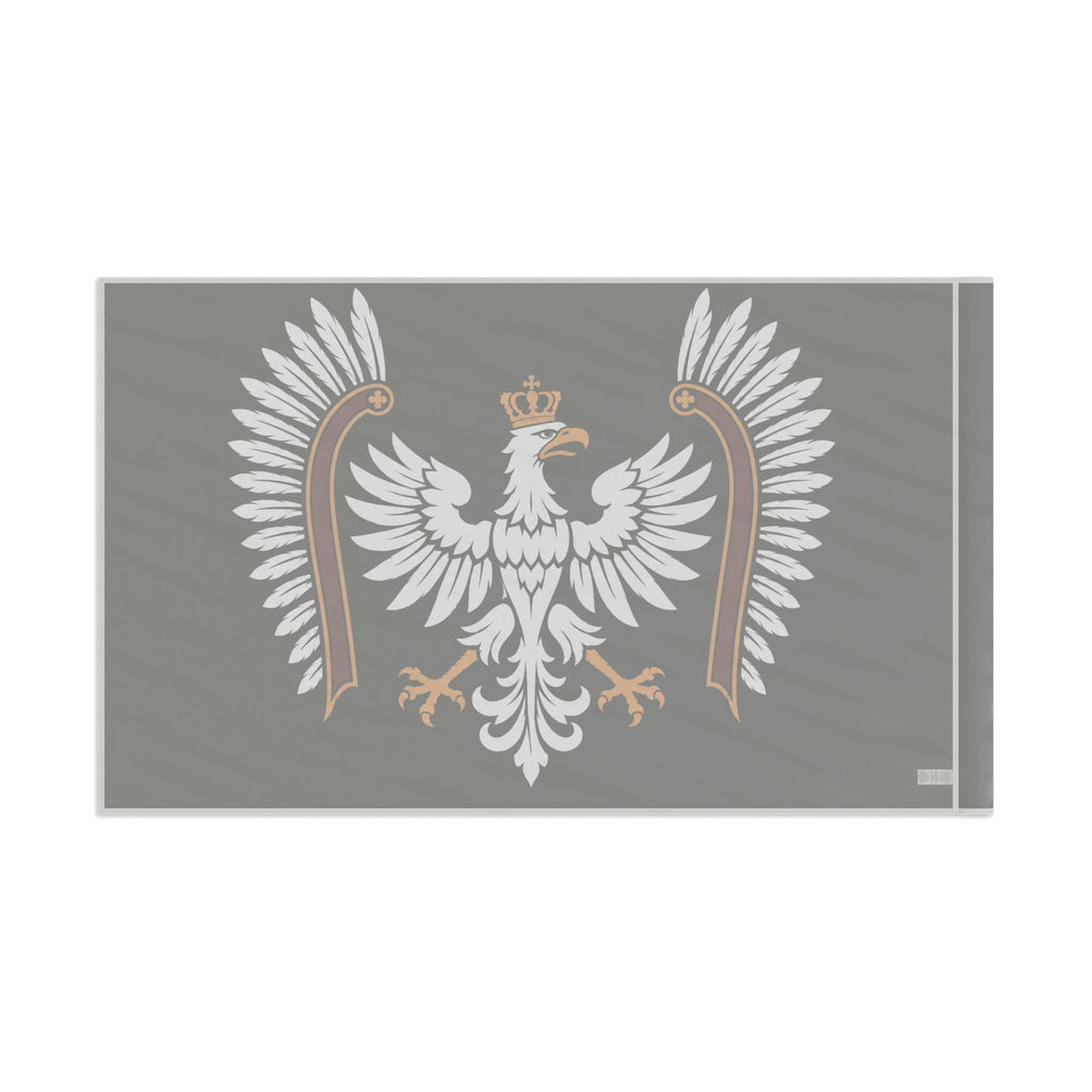 Polish White Eagle Flag — Crowned Heraldic Banner (Patriotic Polish Flag)