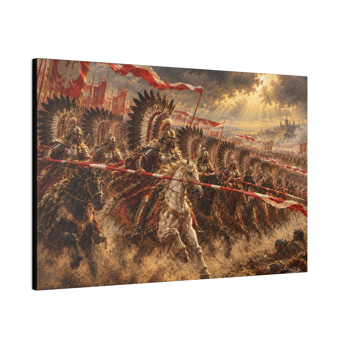 Polish Winged Hussars Battle Canvas