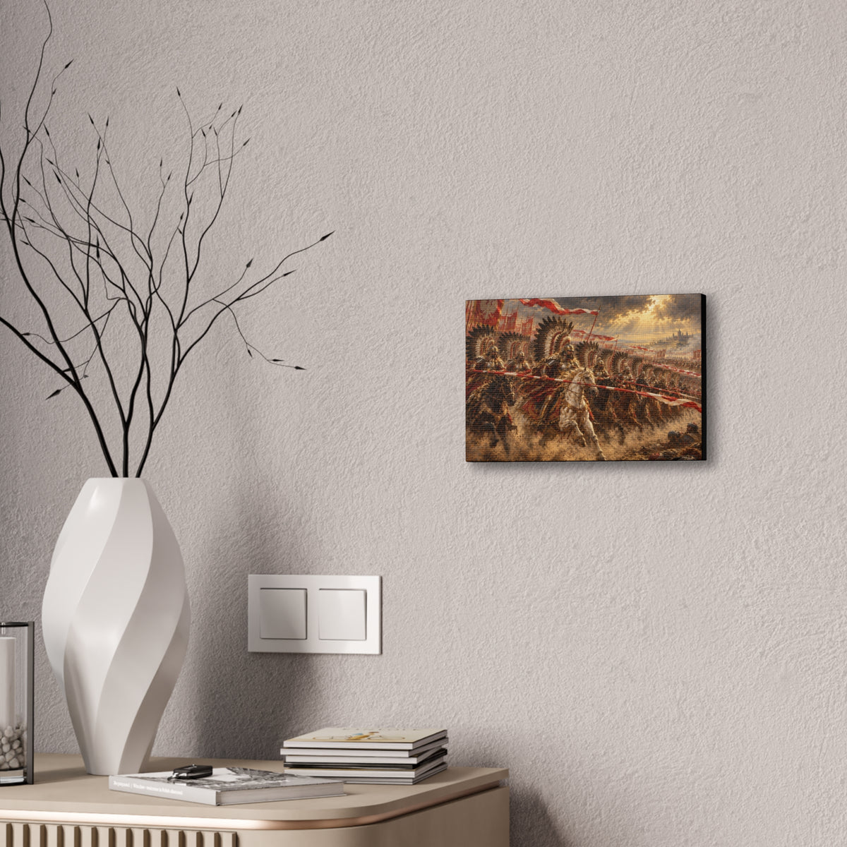 Polish Winged Hussars Battle Canvas