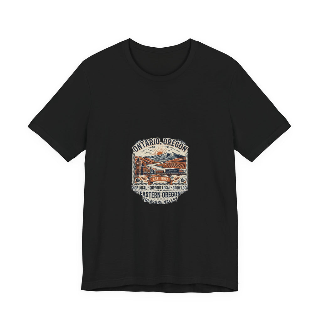 Ontario Oregon Vintage Travel Tee - Eastern Oregon Scenic Graphic T-Shirt