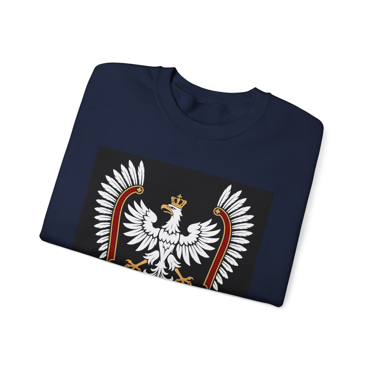Polish White Eagle Crewneck Sweatshirt — Crowned Polska Emblem