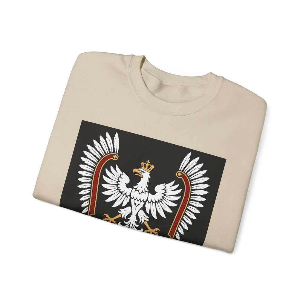 Polish White Eagle Crewneck Sweatshirt — Crowned Polska Emblem