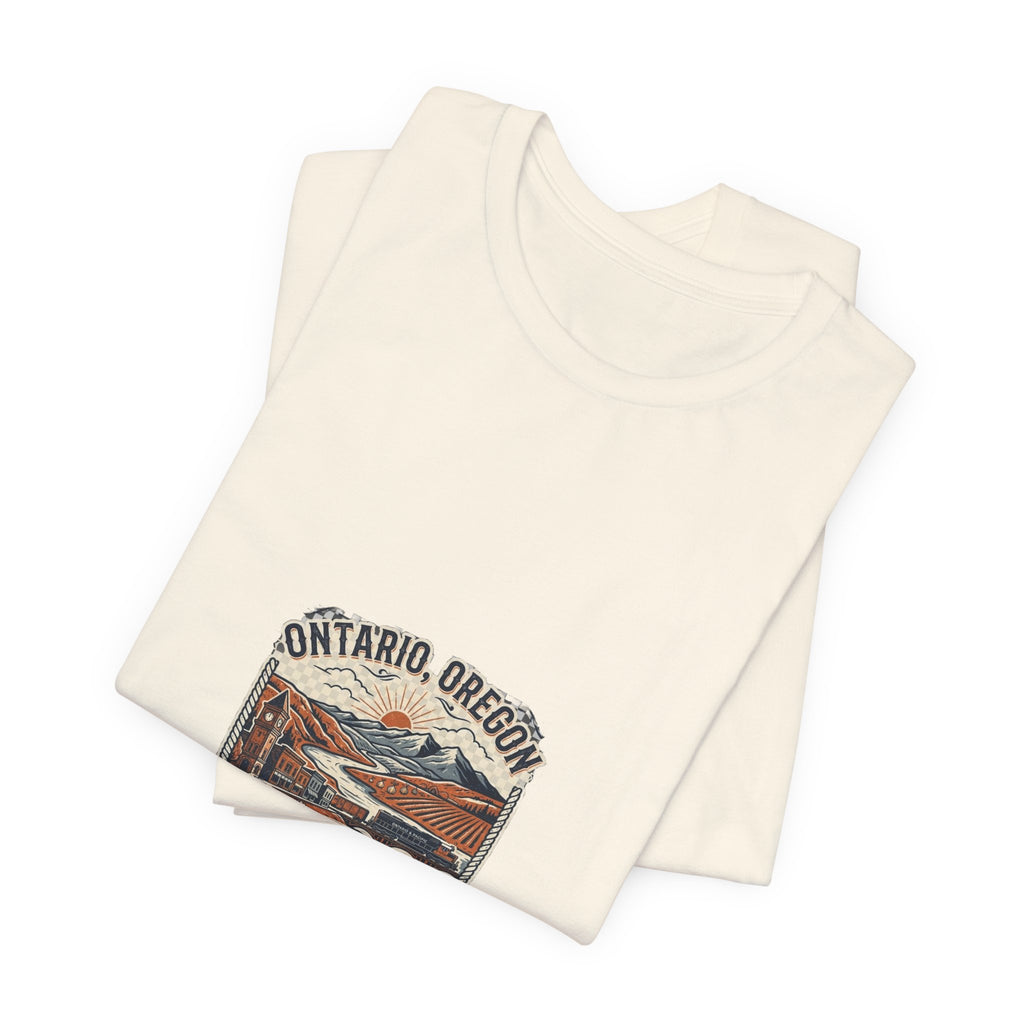 Ontario Oregon Vintage Travel Tee - Eastern Oregon Scenic Graphic T-Shirt