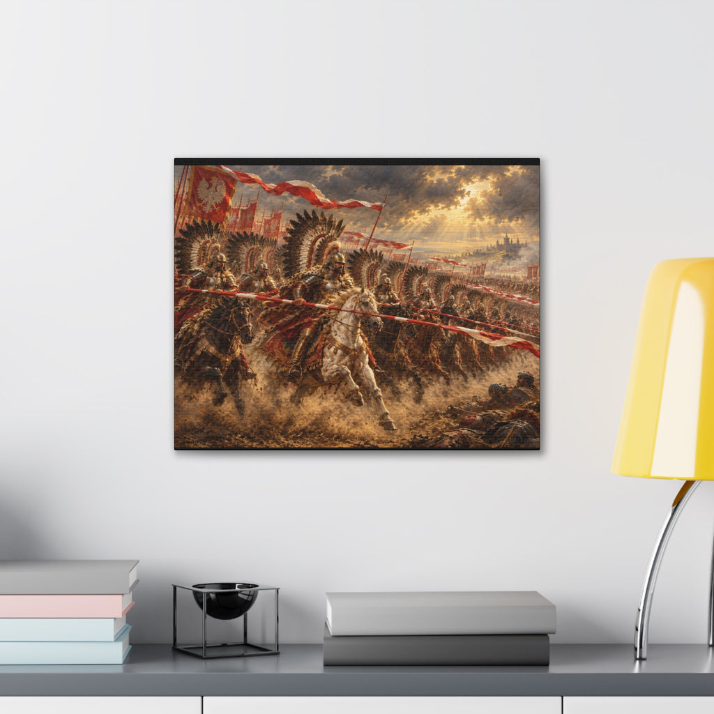 Polish Winged Hussars Battle Canvas