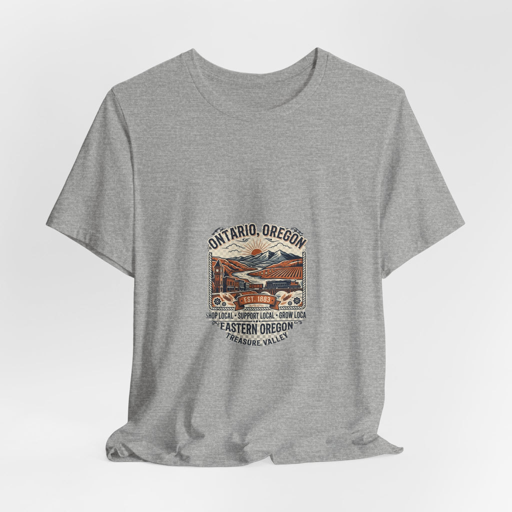 Ontario Oregon Vintage Travel Tee - Eastern Oregon Scenic Graphic T-Shirt
