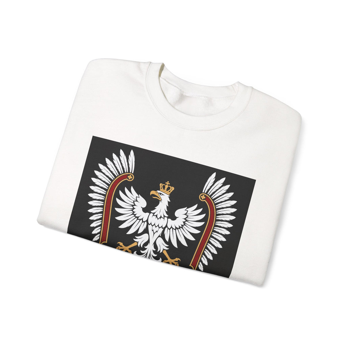 Polish White Eagle Crewneck Sweatshirt — Crowned Polska Emblem