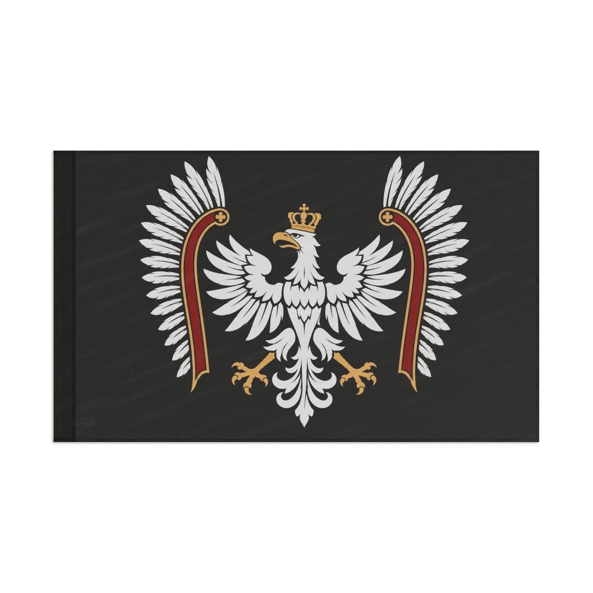Polish White Eagle Flag — Crowned Heraldic Banner (Patriotic Polish Flag)