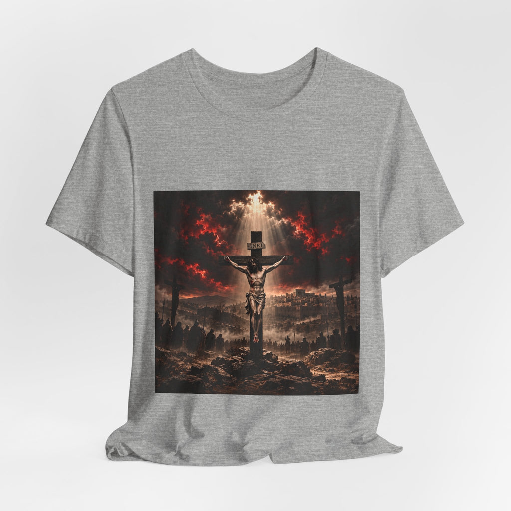 Crucifixion Scene T‑Shirt — Dramatic Jesus Cross Graphic Tee