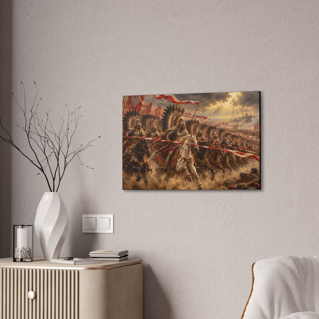 Polish Winged Hussars Battle Canvas