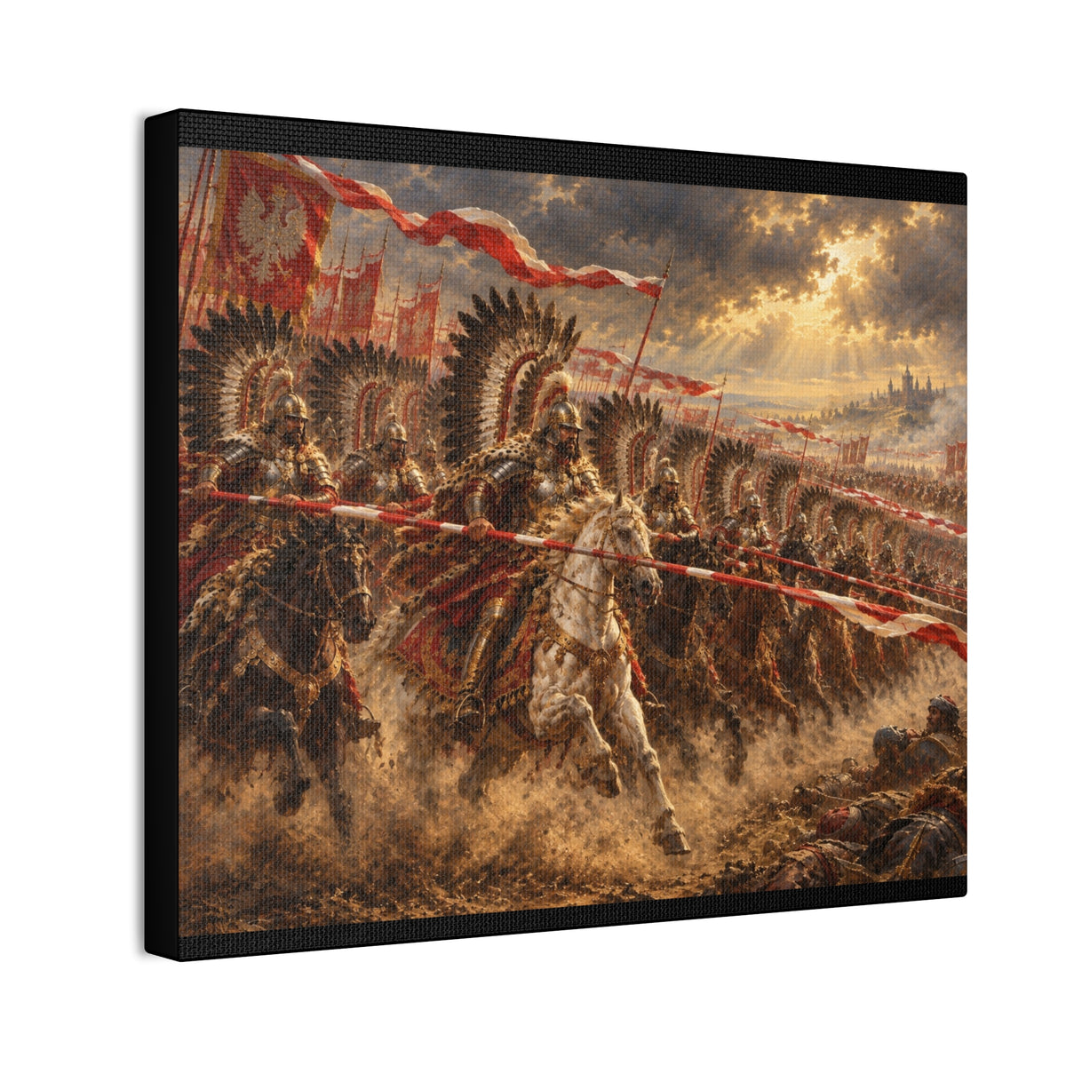 Polish Winged Hussars Battle Canvas