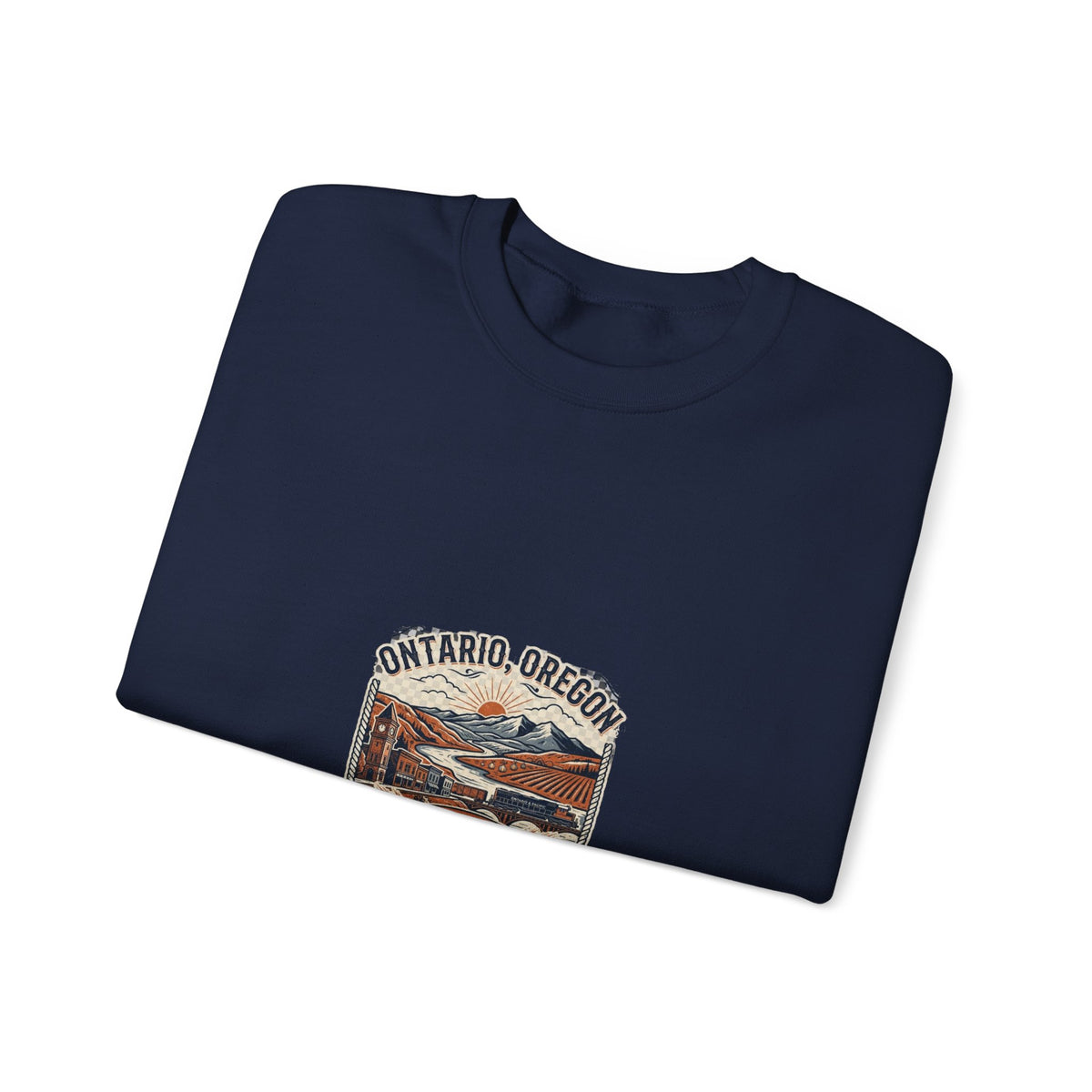 Ontario, Oregon Retro Scenic Crewneck Sweatshirt