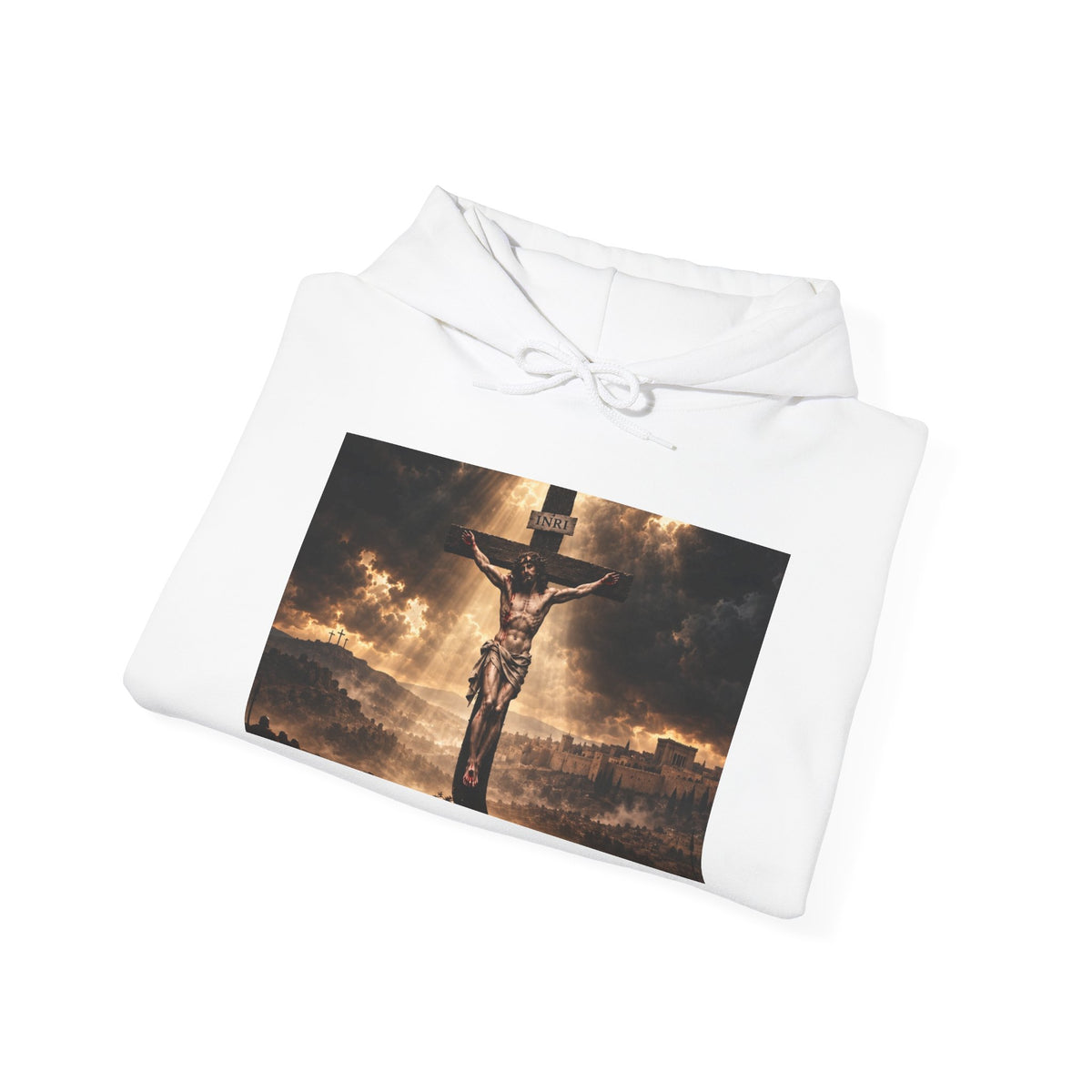 Christian Crucifix Hoodie – Jesus on the Cross Spiritual Faith Sweatshirt