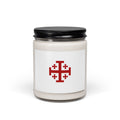 Jerusalem Cross Soy Candle — 9oz Scented Jar for Prayer & Meditation