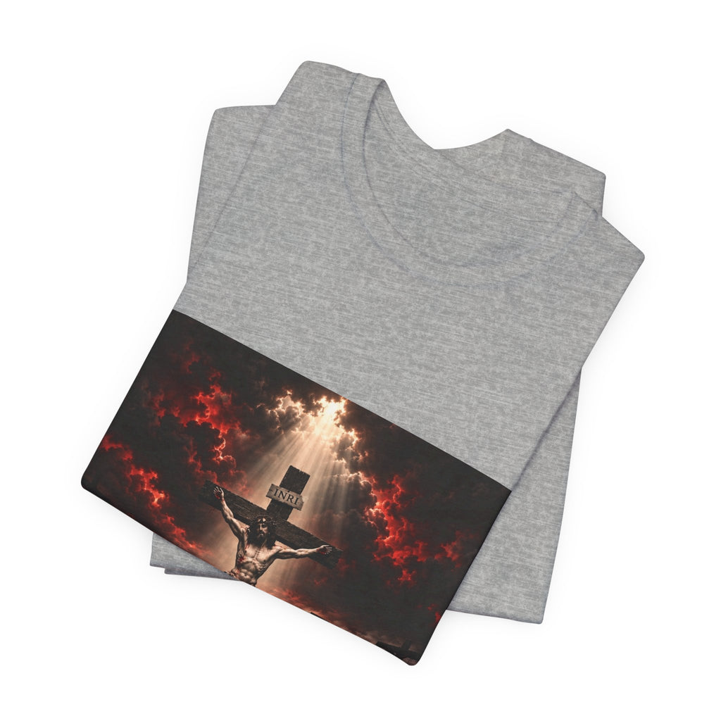 Crucifixion Scene T‑Shirt — Dramatic Jesus Cross Graphic Tee