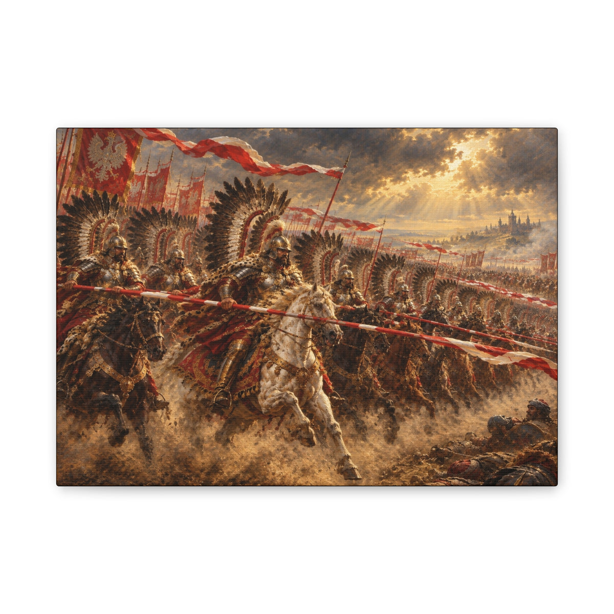 Polish Winged Hussars Battle Canvas