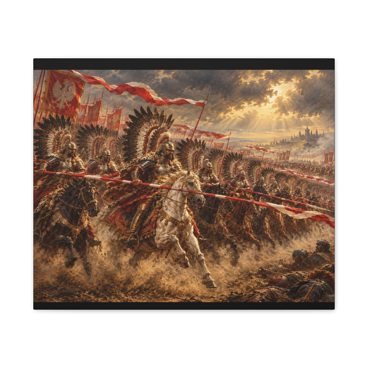 Polish Winged Hussars Battle Canvas