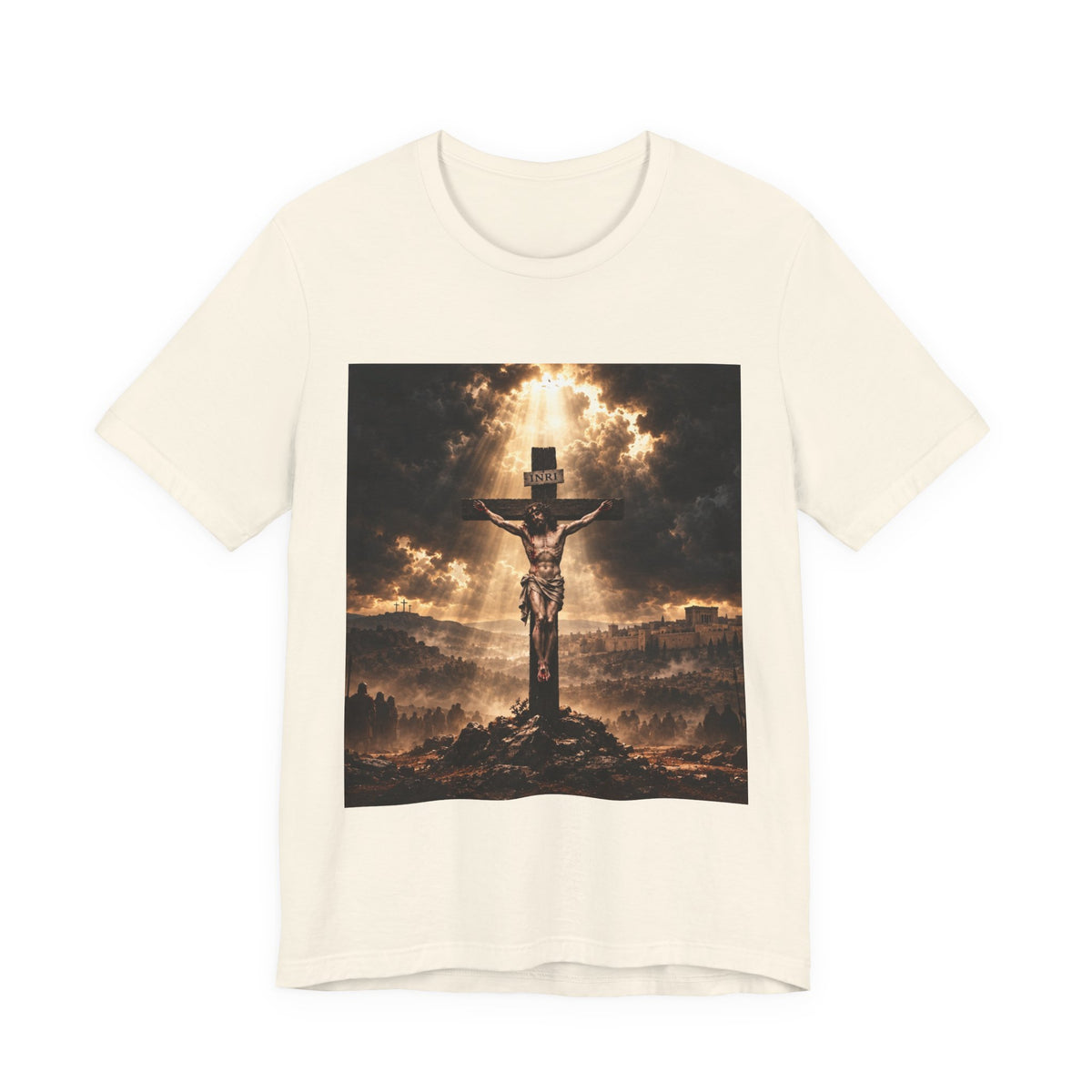 Crucifixion Scene T‑Shirt — Dramatic Jesus Cross Christian Tee