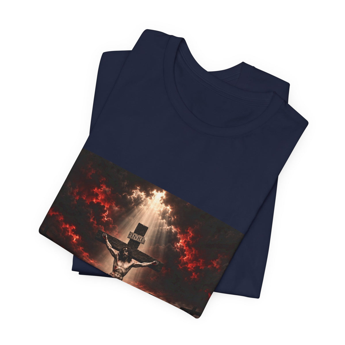 Crucifixion Scene T‑Shirt — Dramatic Jesus Cross Graphic Tee