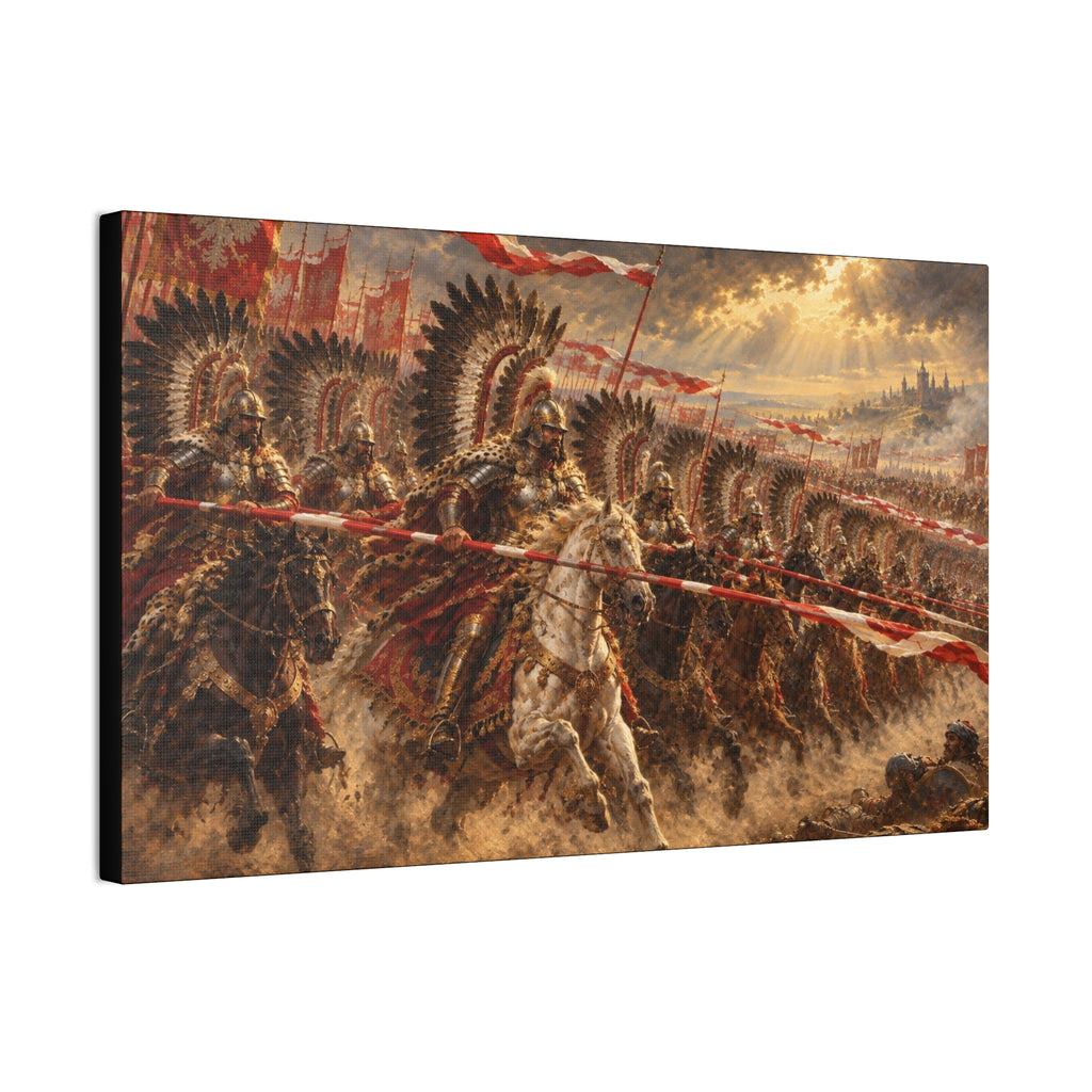 Polish Winged Hussars Battle Canvas
