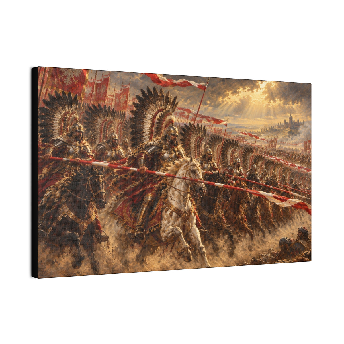 Polish Winged Hussars Battle Canvas