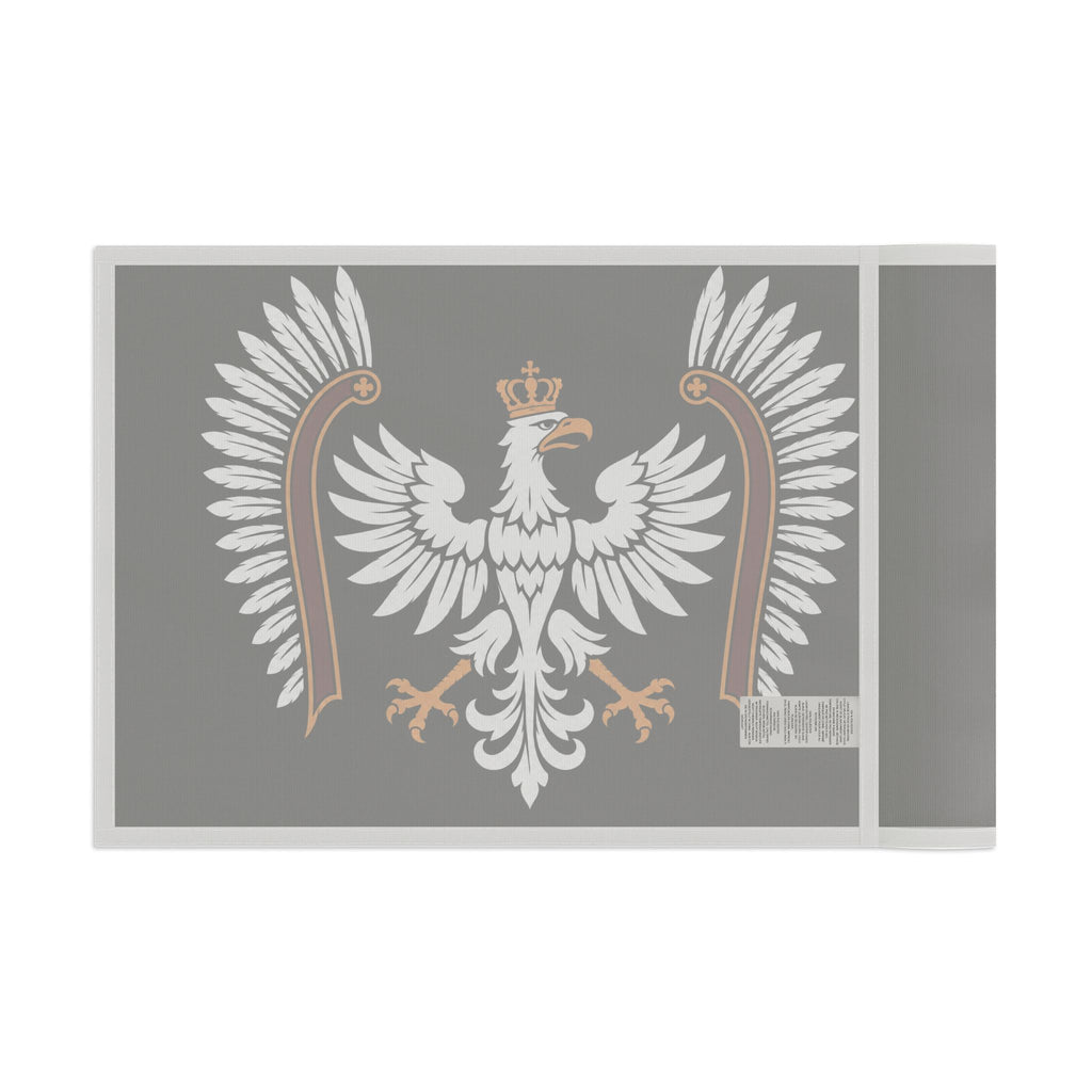 Polish White Eagle Flag — Crowned Heraldic Banner (Patriotic Polish Flag)