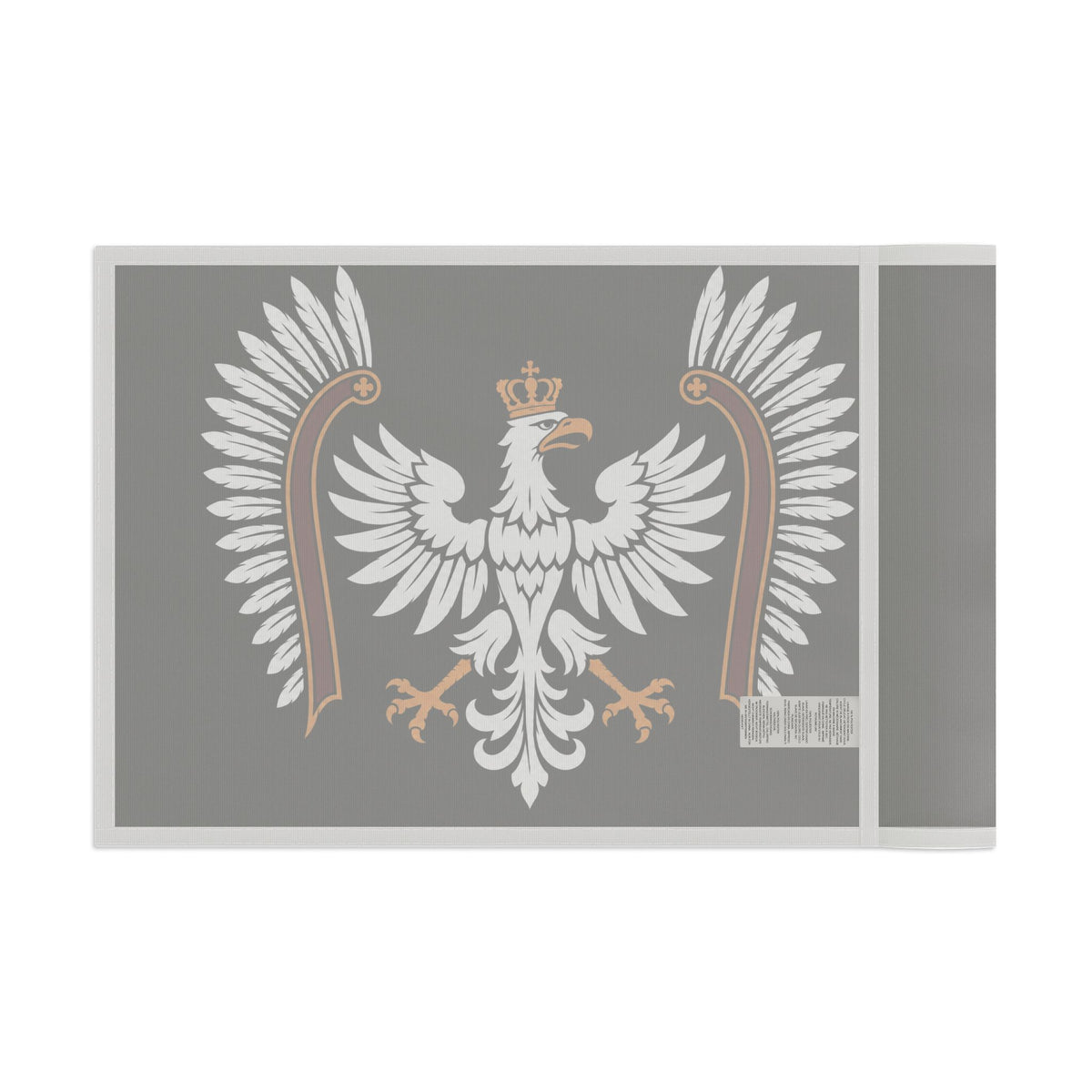 Polish White Eagle Flag — Crowned Heraldic Banner (Patriotic Polish Flag)