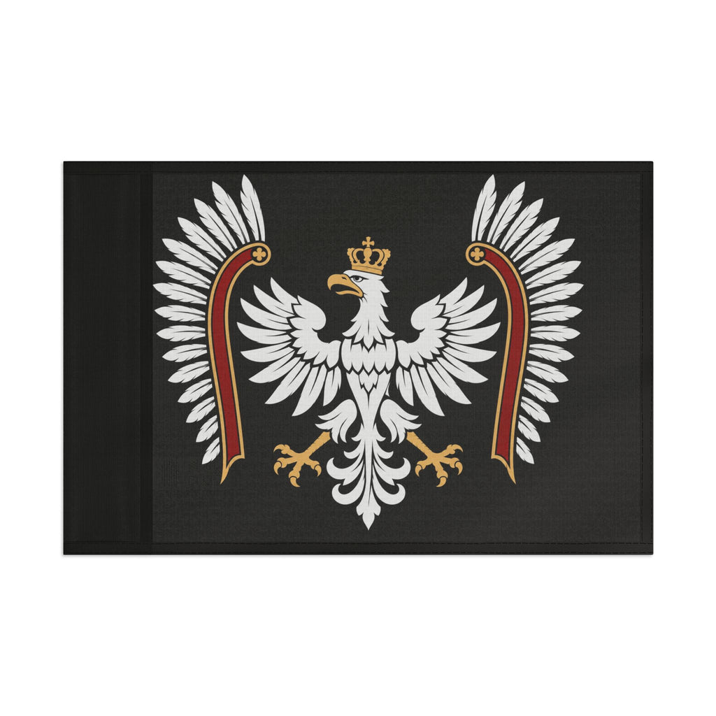 Polish White Eagle Flag — Crowned Heraldic Banner (Patriotic Polish Flag)