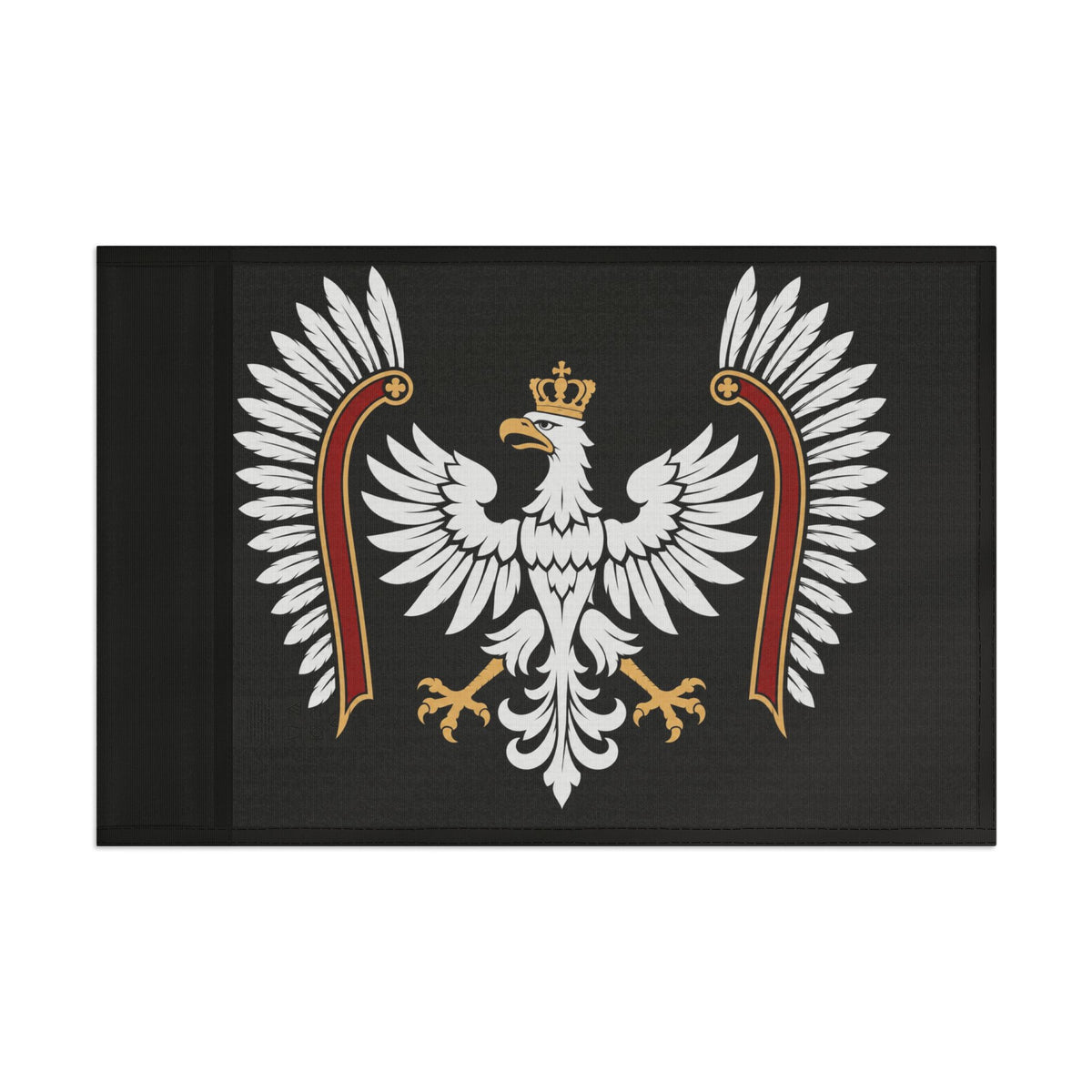 Polish White Eagle Flag — Crowned Heraldic Banner (Patriotic Polish Flag)