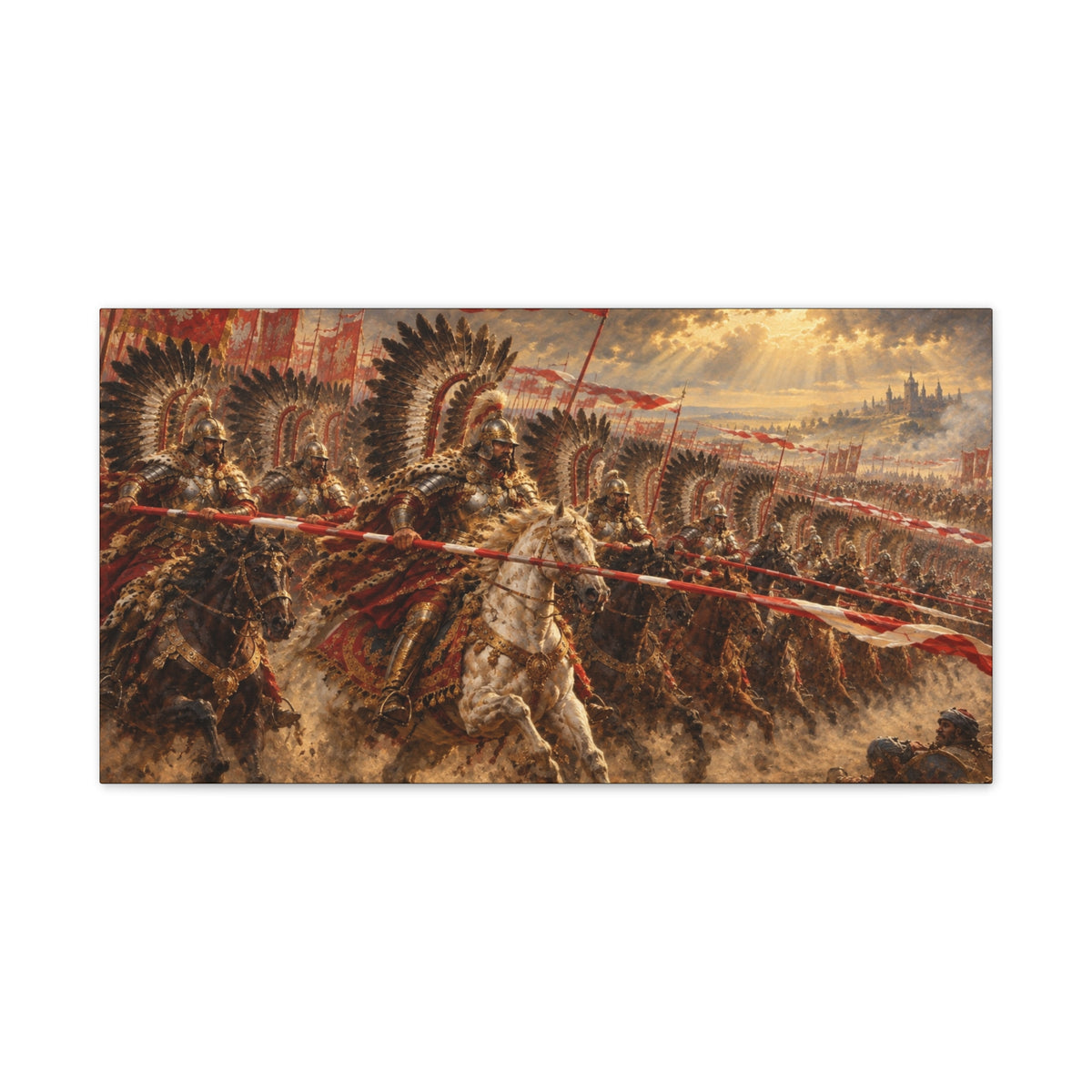 Polish Winged Hussars Battle Canvas