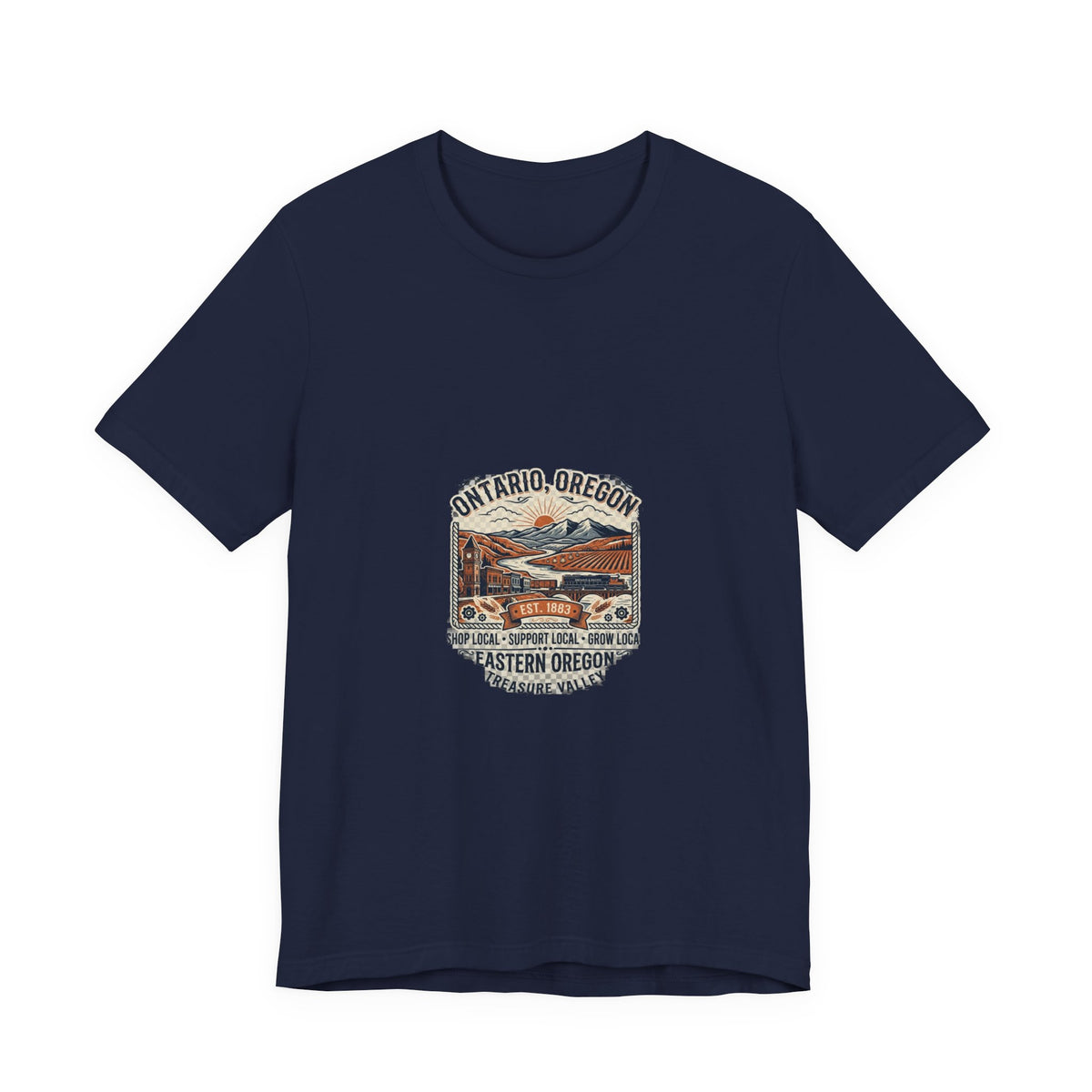 Ontario Oregon Vintage Travel Tee - Eastern Oregon Scenic Graphic T-Shirt