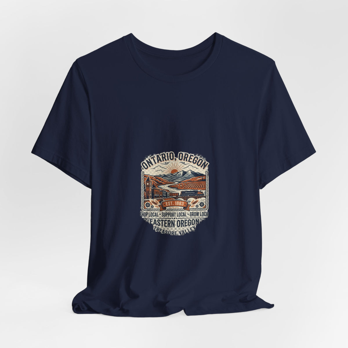 Ontario Oregon Vintage Travel Tee - Eastern Oregon Scenic Graphic T-Shirt