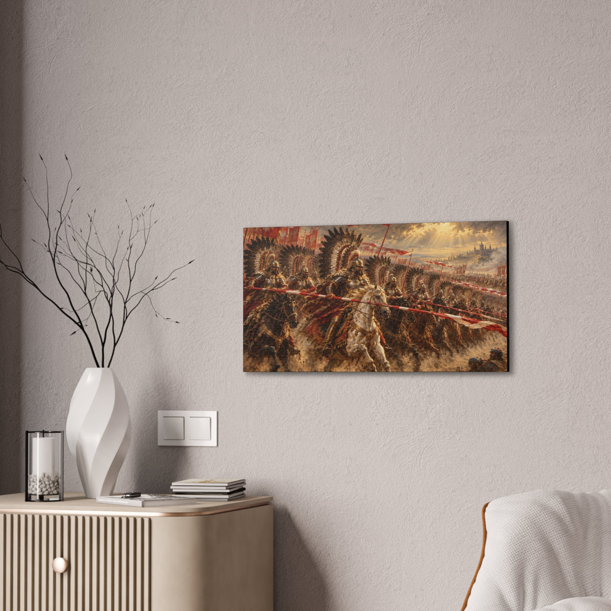 Polish Winged Hussars Battle Canvas