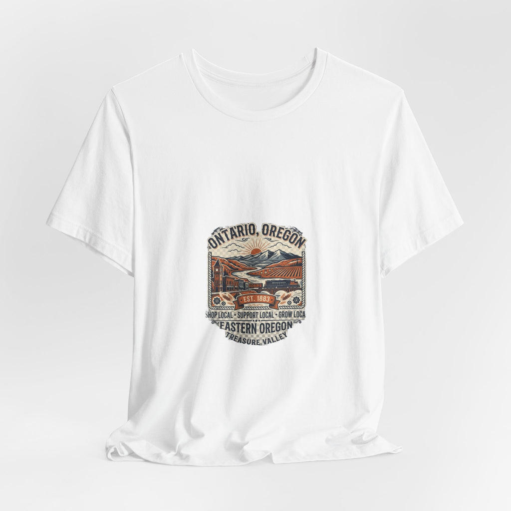 Ontario Oregon Vintage Travel Tee - Eastern Oregon Scenic Graphic T-Shirt