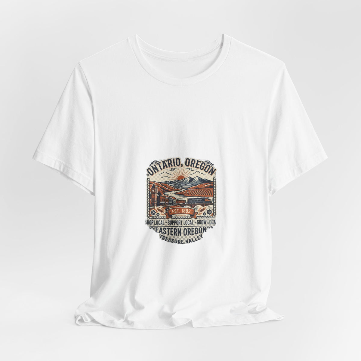 Ontario Oregon Vintage Travel Tee - Eastern Oregon Scenic Graphic T-Shirt