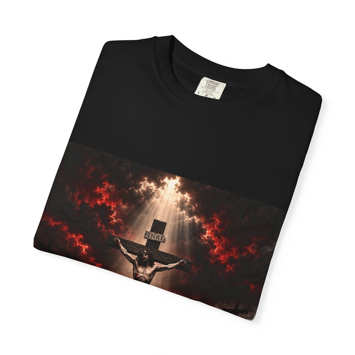 Crucifixion Scene T-Shirt — Dramatic Religious Graphic Tee